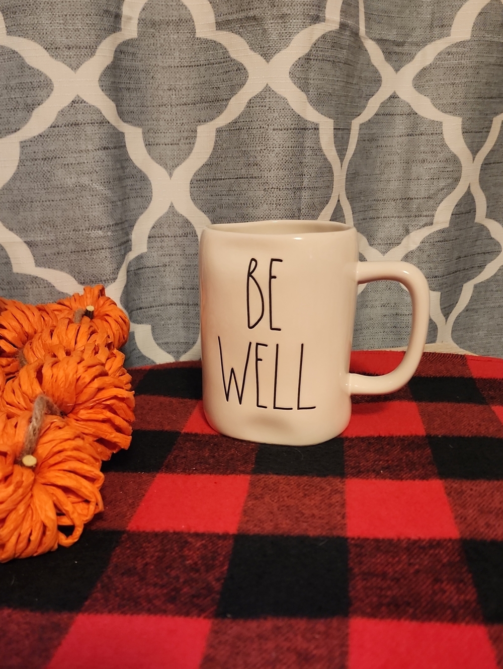 Rae Dunn Be Well White Ceramic Mug - Inspirational Home Dining Cup